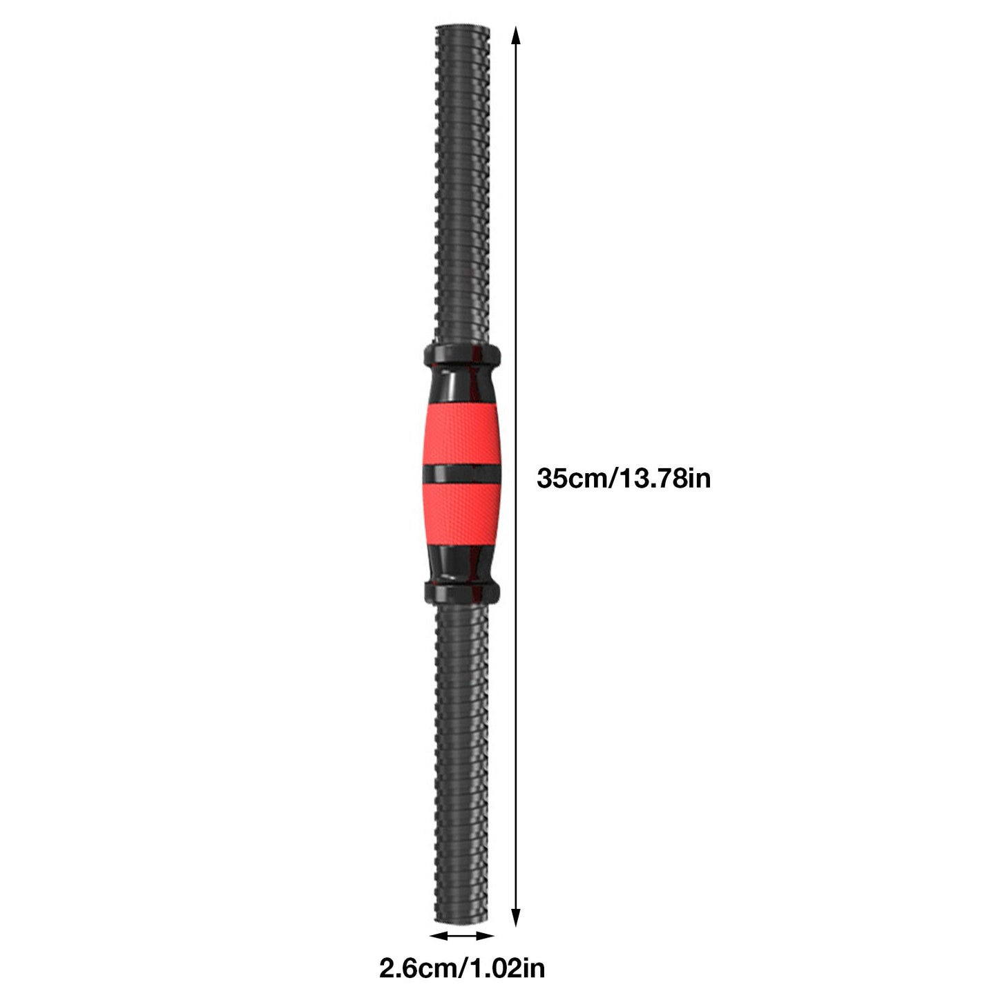 Dumbbell Bar Connecting Steel Tube with Non-Slip Grip Barbell Bar Perfect Training 2 Fixing Rings Easy to Disassemble