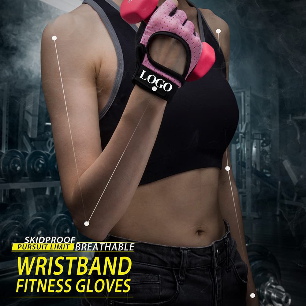 Weight Training Fingerless Gym Gloves & Wrist Wraps